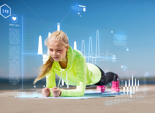 Stock photo: woman doing sports outdoors