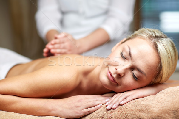 Foto stock: Mujer · masaje · spa · personas