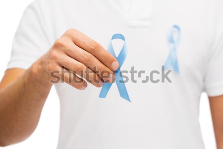 Arts hand prostaat kanker bewustzijn lint Stockfoto © dolgachov