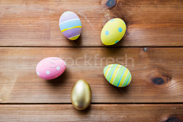 close up of colored easter eggs Stock photo © dolgachov