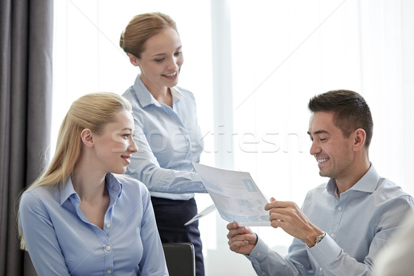 группа улыбаясь заседание служба деловые люди Сток-фото © dolgachov