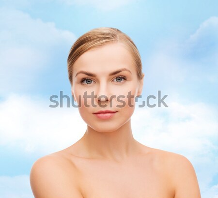 beautiful young woman face and hands Stock photo © dolgachov