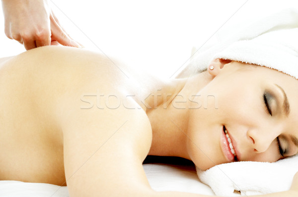 Massage plaisir photos dame détente salon [[stock_photo]] © dolgachov