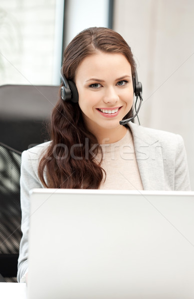 Imagine de stoc: Helpline · operator · laptop · imagine · afaceri · femeie