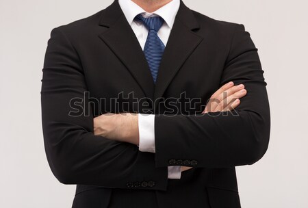 close up of buisnessman in suit and tie Stock photo © dolgachov