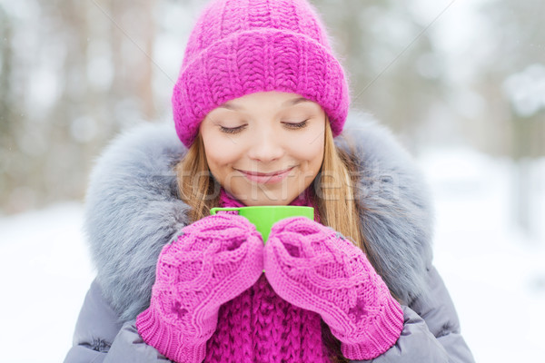 Foto d'archivio: Sorridere · Cup · inverno · foresta · stagione