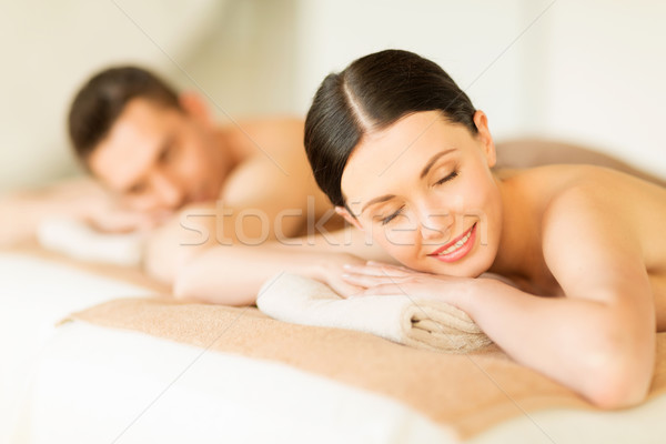 Stock photo: couple in spa