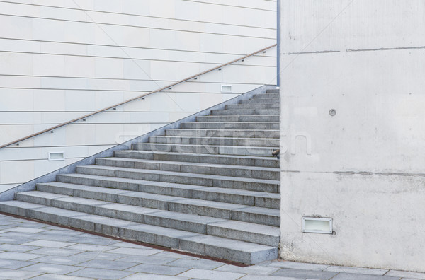 Stock foto: Städtischen · Stadt · Treppe · Geländer