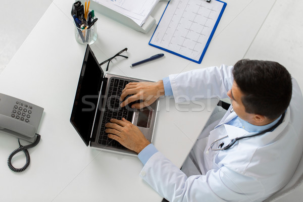 [[stock_photo]]: Médecin · cardiogramme · portable · clinique · médecine · santé