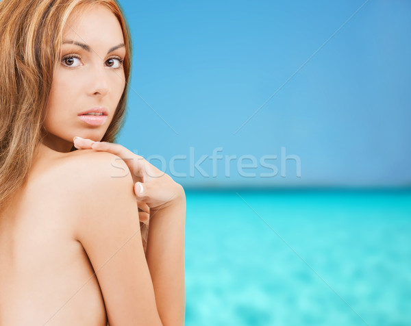 Frumos topless femeie sănătate frumuseţe Imagine de stoc © dolgachov