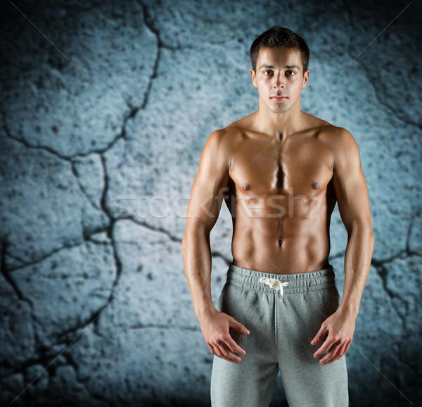 Stockfoto: Jonge · mannelijke · bodybuilder · gespierd · torso