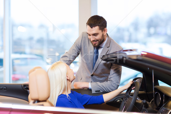Heureux couple achat voiture Auto montrent [[stock_photo]] © dolgachov
