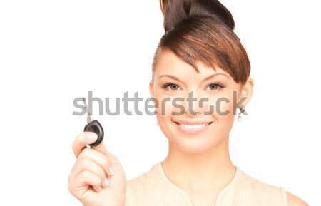 woman making a call me gesture Stock photo © dolgachov