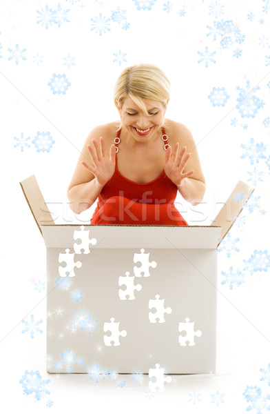 Stock photo: what a xmas surprise!