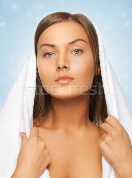 beautiful woman in towel Stock photo © dolgachov