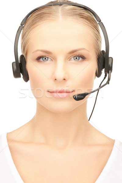 friendly female helpline operator Stock photo © dolgachov
