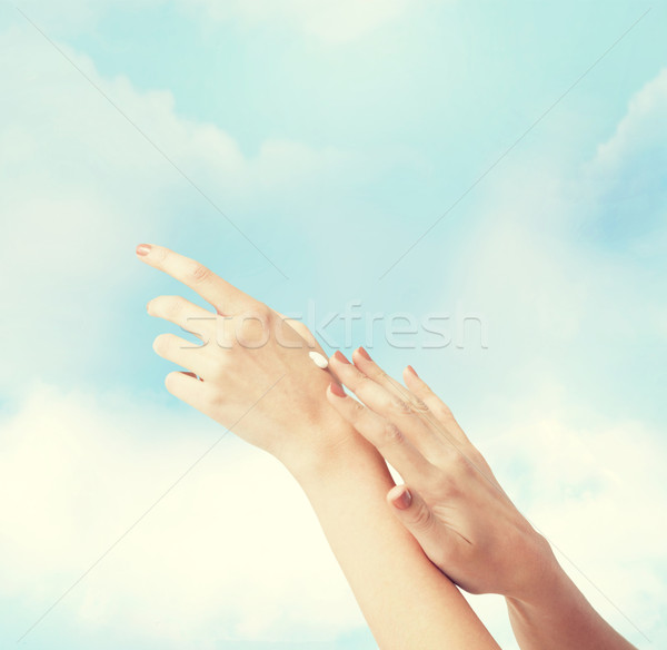 female soft skin hands Stock photo © dolgachov