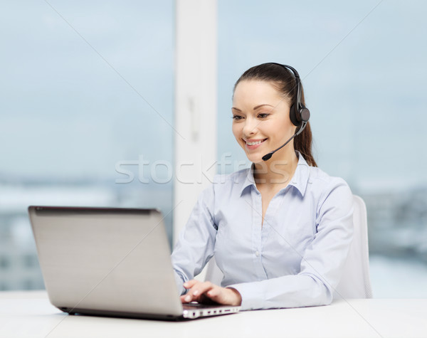 дружественный женщины телефон доверия оператор бизнеса связи Сток-фото © dolgachov