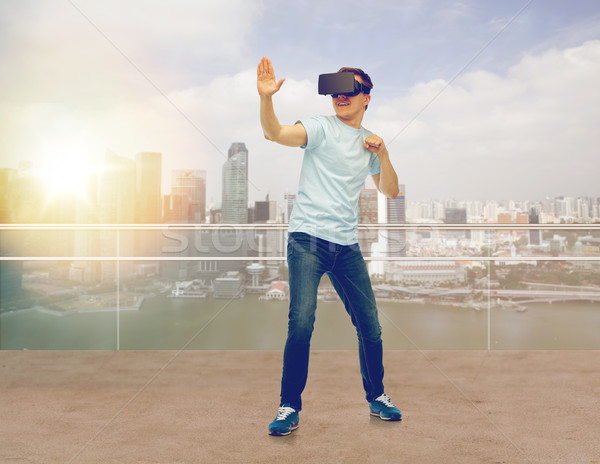 Сток-фото: человека · виртуальный · реальность · гарнитура · 3d · очки · 3D