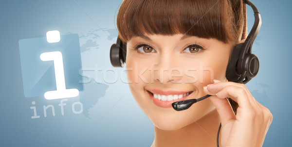 futuristic female helpline operator Stock photo © dolgachov