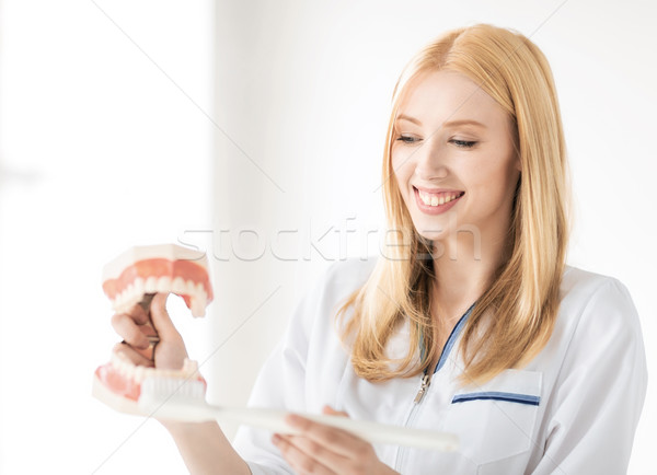 doctor with big jaws Stock photo © dolgachov