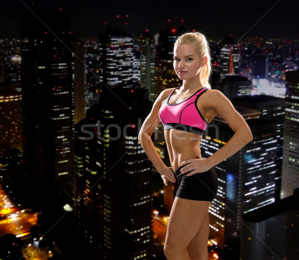 Stock foto: Schönen · sportlich · Frau · Sportbekleidung · Fitness · Sport