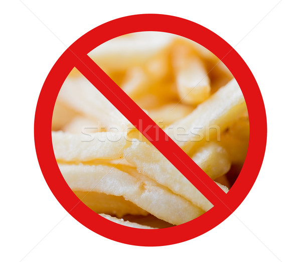 Patatine fritte dietro no simbolo fast food Foto d'archivio © dolgachov