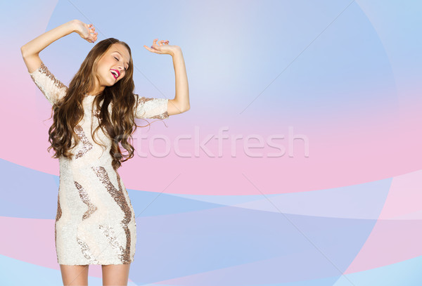 Feliz muchacha adolescente personas estilo Foto stock © dolgachov