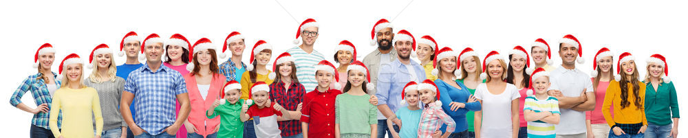 Grupo feliz a la gente diversidad Navidad Foto stock © dolgachov