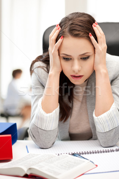 stressed businesswoman in office Stock photo © dolgachov