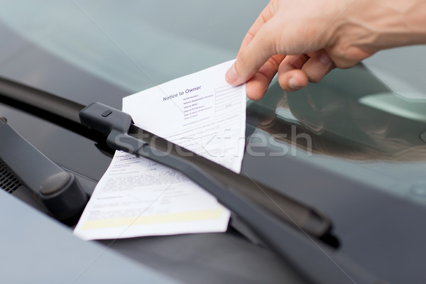 parking ticket on car windscreen Stock photo © dolgachov