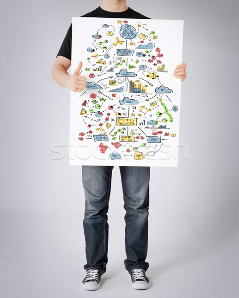 Foto stock: Homem · grande · plano