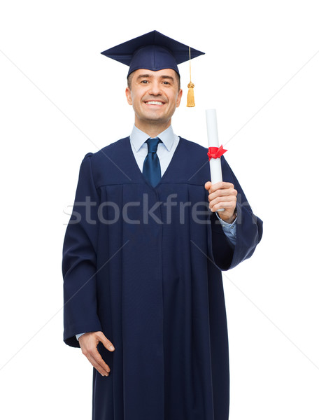Zâmbitor adult student diplomă educaţie absolvire Imagine de stoc © dolgachov
