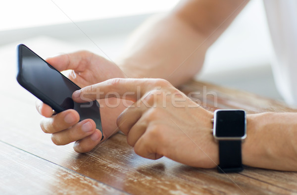 Stockfoto: Handen · horloge · business · technologie