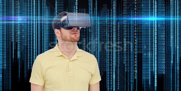Człowiek faktyczny rzeczywistość zestawu okulary 3d 3D Zdjęcia stock © dolgachov