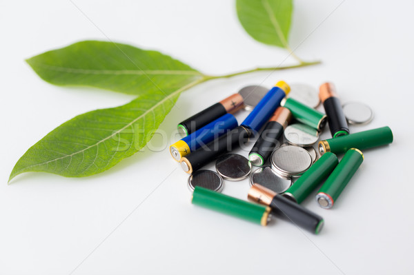Groene batterijen recycling energie macht Stockfoto © dolgachov