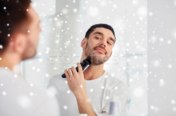 Foto stock: Hombre · barba · bano · belleza · invierno