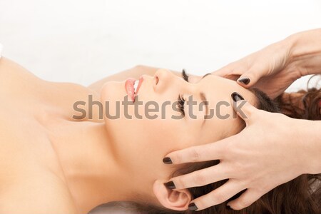 Stock photo: beautiful woman in massage salon