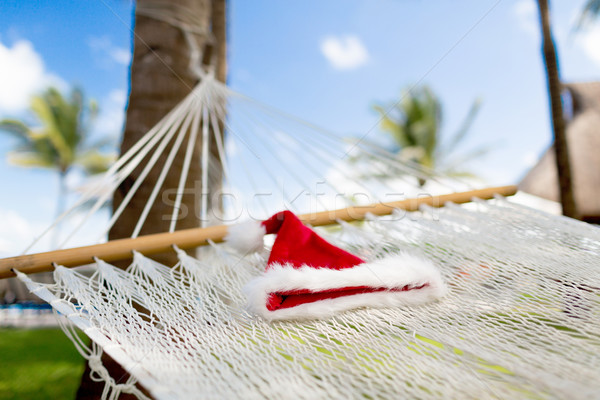 Resim hamak yardımcı şapka tatil Stok fotoğraf © dolgachov