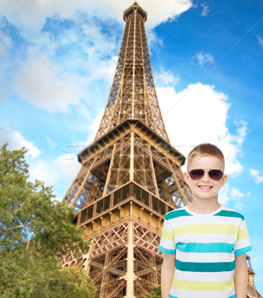 smiling cute little boy in sunglasses Stock photo © dolgachov