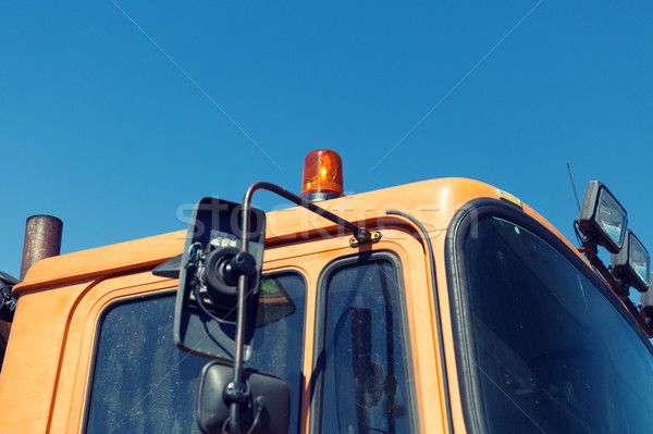 close up of road service car cabin with flasher Stock photo © dolgachov