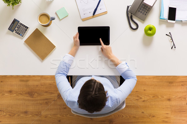 businesswoman with tablet pc at office Stock photo © dolgachov