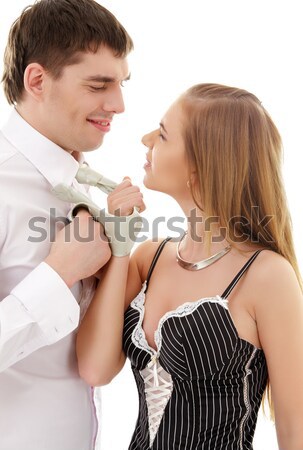 çatışma parlak resim çift beyaz sevmek Stok fotoğraf © dolgachov