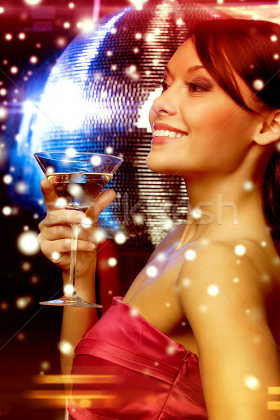 woman with cocktail Stock photo © dolgachov