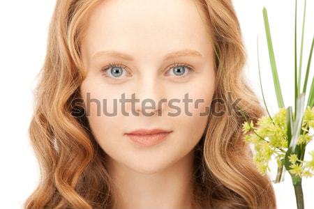 Belo mulher jovem nu ombros beleza pessoas Foto stock © dolgachov