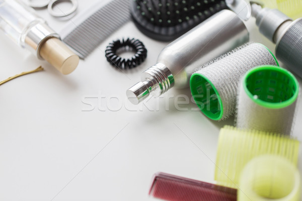 styling sprays, curlers and pins Stock photo © dolgachov