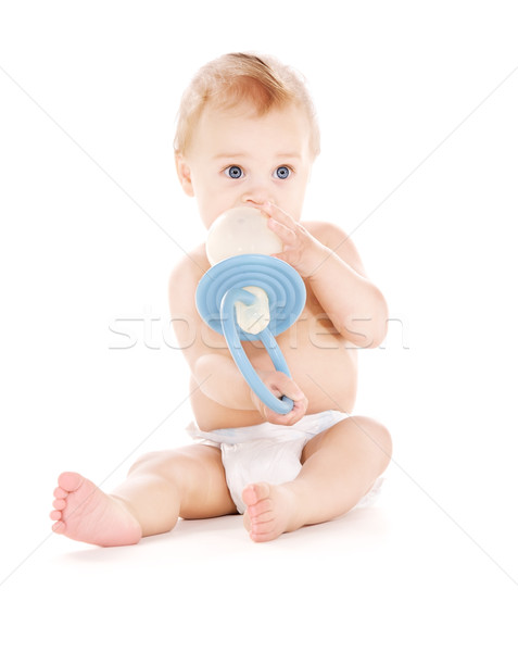 商業照片: 嬰兒 · 男孩 · 奶嘴 · 圖片 · 白