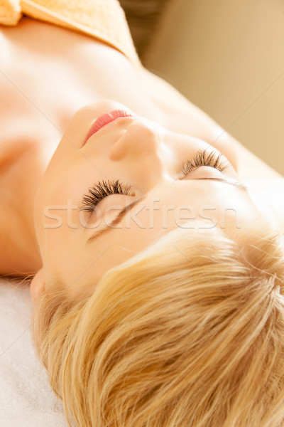 beautiful woman in spa salon Stock photo © dolgachov