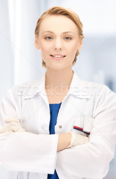 smiling female doctor in hospital Stock photo © dolgachov
