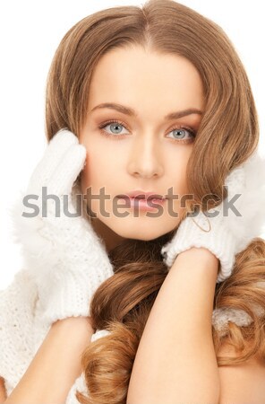 Femme glace lumineuses photos visage [[stock_photo]] © dolgachov